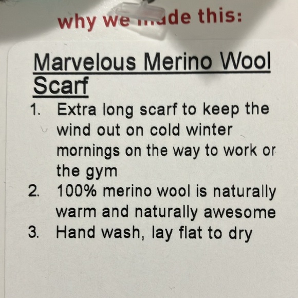 Lululemon , new with tags, Marvelpus Merino wool scarf. - Picture 5 of 5